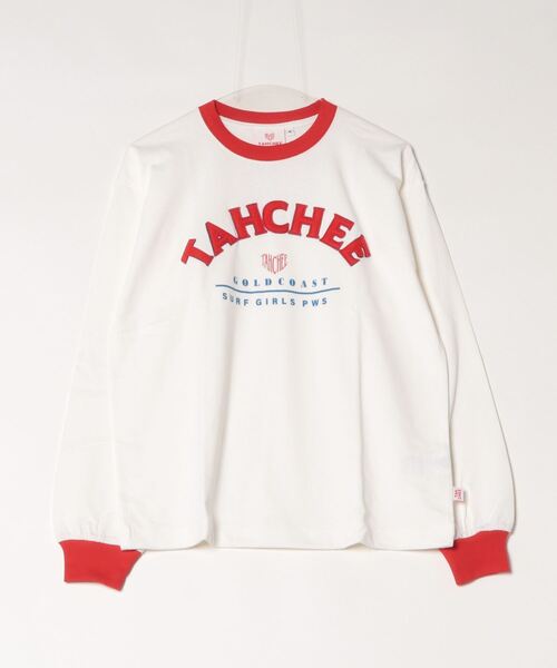 TAHCHEE ターチー 長袖 Tシャツ レディース ロンT リンガーシャツ バックプリント TC240701-02 ムラサキスポーツ限定 TAHCHEE ターチー 長袖 Tシャツ レディース ロンT リンガー
