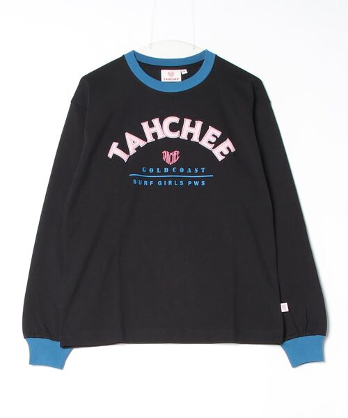 TAHCHEE ターチー 長袖 Tシャツ レディース ロンT リンガーシャツ バックプリント TC240701-02 ムラサキスポーツ限定 TAHCHEE ターチー 長袖 Tシャツ レディース ロンT リンガー