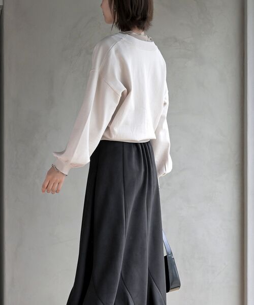 rps（アールピーエス）の「リボンボタンボリューム袖ニットカーディガン（カーディガン/ボレロ・レディース・ボルドー/アイボリー/ブラック/杢グレー/グレー系その他・フリー）」の22枚目の写真