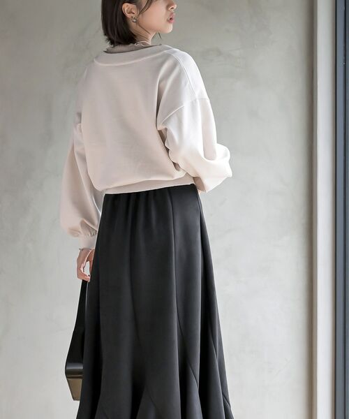 rps（アールピーエス）の「リボンボタンボリューム袖ニットカーディガン（カーディガン/ボレロ・レディース・ボルドー/アイボリー/ブラック/杢グレー/グレー系その他・フリー）」の21枚目の写真