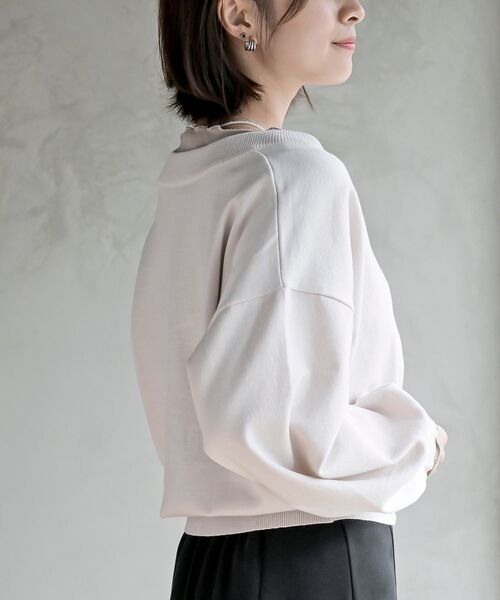 rps（アールピーエス）の「リボンボタンボリューム袖ニットカーディガン（カーディガン/ボレロ・レディース・ボルドー/アイボリー/ブラック/杢グレー/グレー系その他・フリー）」の16枚目の写真