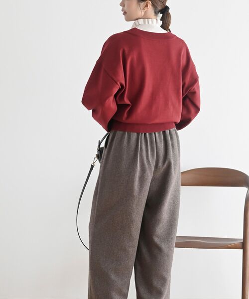 rps（アールピーエス）の「リボンボタンボリューム袖ニットカーディガン（カーディガン/ボレロ・レディース・ボルドー/アイボリー/ブラック/杢グレー/グレー系その他・フリー）」の12枚目の写真