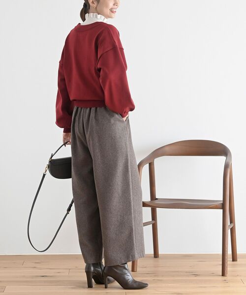 rps（アールピーエス）の「リボンボタンボリューム袖ニットカーディガン（カーディガン/ボレロ・レディース・ボルドー/アイボリー/ブラック/杢グレー/グレー系その他・フリー）」の11枚目の写真