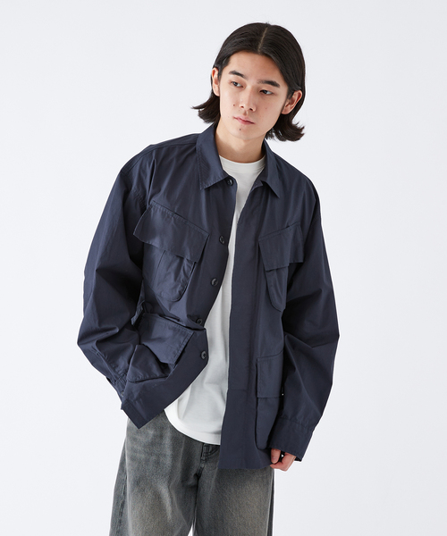 B.C STOCK（ベーセーストック）の「SIDE VENTS ファティーグジャケット（ブルゾン・メンズ・ネイビー/カーキ・LARGE/MEDIUM）」の8枚目の写真