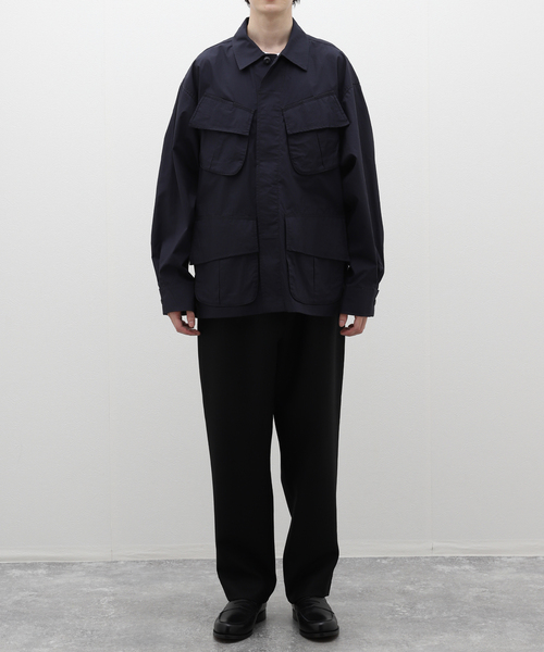 B.C STOCK（ベーセーストック）の「SIDE VENTS ファティーグジャケット（ブルゾン・メンズ・ネイビー/カーキ・LARGE/MEDIUM）」の11枚目の写真