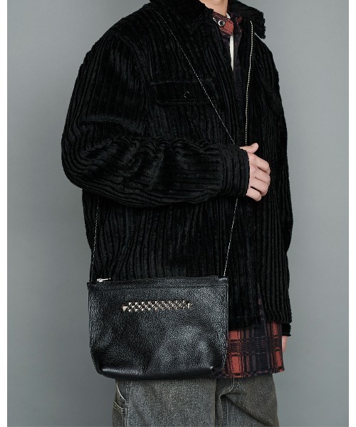【 CALEE 】 STUDS LEATHER BODY BAG 25AW CALEE - 【残り一点】Studs Leather Body Bag | ACRMTSM ONLINE STORE