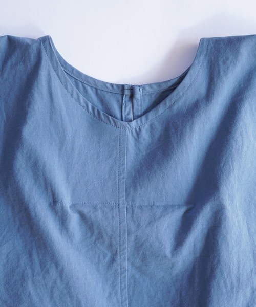 sneeuw（スニュウ）の「スクエアワンピース（ワンピース・レディース・チャコールグレー/サックスブルー・1/2）」の11枚目の写真