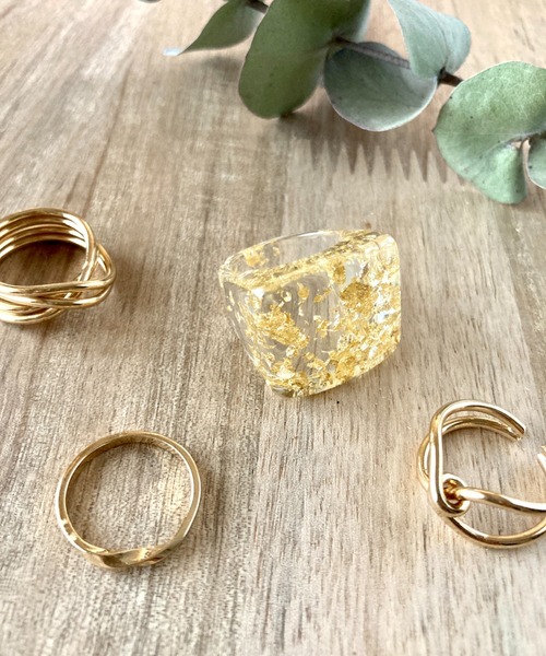 ciite'(シーテ)の「clear gold ring / クリア×ゴールドリング(リング・レディース・ゴールド・FREE)」の7枚目の写真