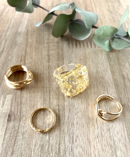 ciite'(シーテ)の「clear gold ring / クリア×ゴールドリング(リング・レディース・ゴールド・FREE)」の6枚目の写真