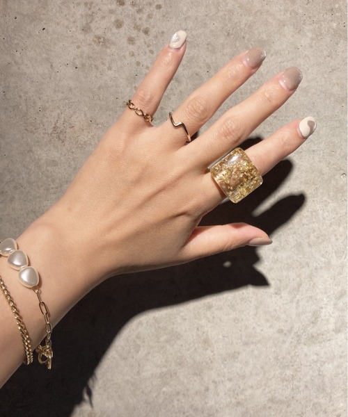 ciite'(シーテ)の「clear gold ring / クリア×ゴールドリング(リング・レディース・ゴールド・FREE)」の13枚目の写真