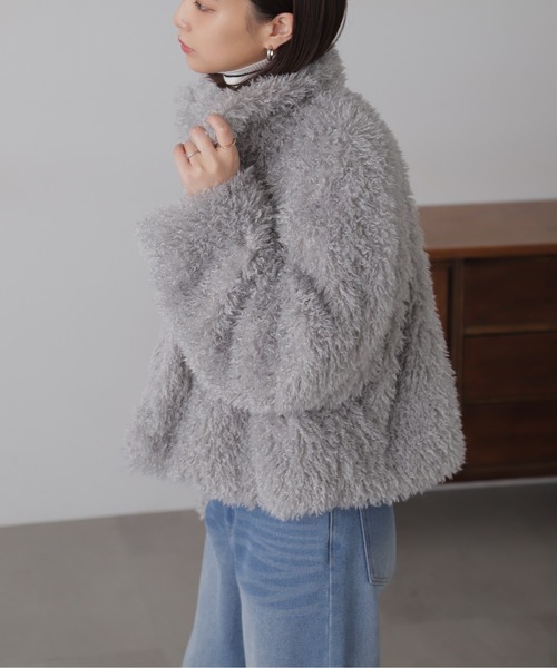 FREE'S MART(フリーズマート)の「◆フェイクファースタンドブルゾン(ブルゾン・レディース・ホワイト/グレー・SMALL/MEDIUM)」の22枚目の写真