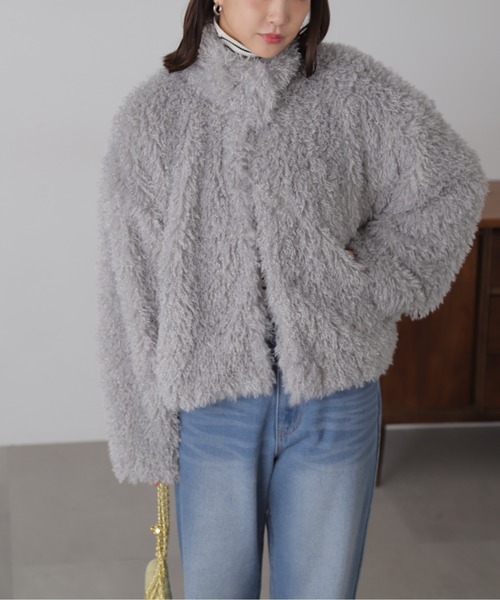 ◇フェイクファースタンドブルゾン（ブルゾン）｜FREE'S MART