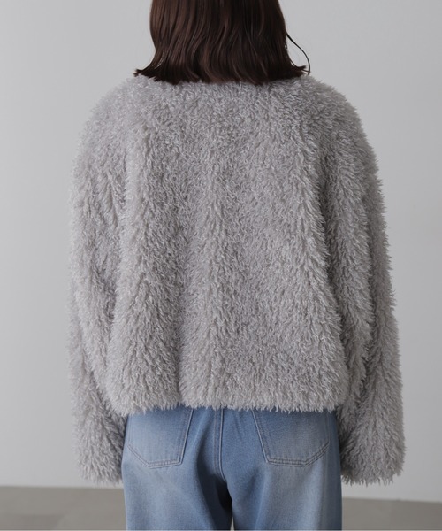 FREE'S MART(フリーズマート)の「◆フェイクファースタンドブルゾン(ブルゾン・レディース・ホワイト/グレー・SMALL/MEDIUM)」の5枚目の写真