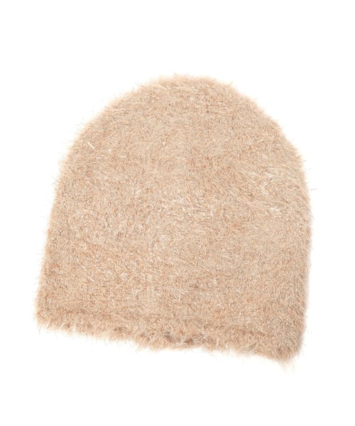 Casselini（キャセリーニ）の「【Casselini(キャセリーニ)】コントロールフリークラメフェザーニットワッチ（ニットキャップ/ビーニー・レディース・ブラック/グレー/ベージュ・FREE）」の3枚目の写真