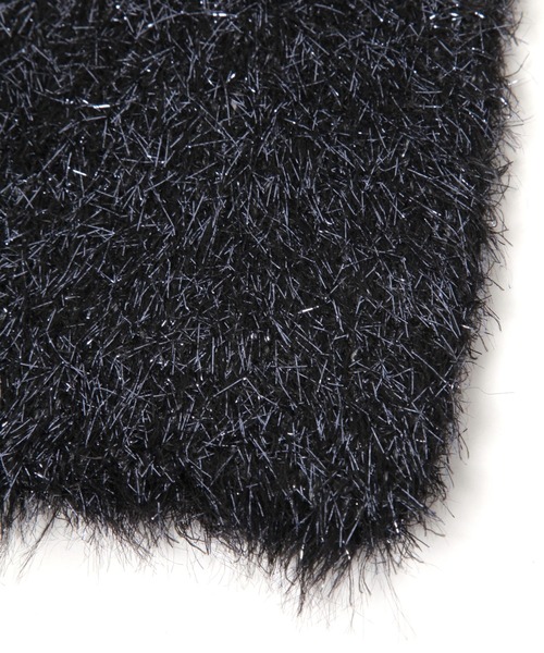 Casselini（キャセリーニ）の「【Casselini(キャセリーニ)】コントロールフリークラメフェザーニットワッチ（ニットキャップ/ビーニー・レディース・ブラック/グレー/ベージュ・FREE）」の5枚目の写真