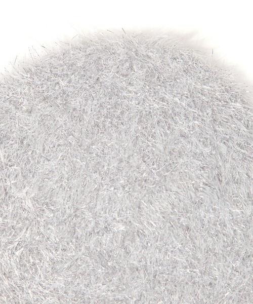 Casselini（キャセリーニ）の「【Casselini(キャセリーニ)】コントロールフリークラメフェザーニットワッチ（ニットキャップ/ビーニー・レディース・ブラック/グレー/ベージュ・FREE）」の6枚目の写真