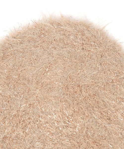 Casselini（キャセリーニ）の「【Casselini(キャセリーニ)】コントロールフリークラメフェザーニットワッチ（ニットキャップ/ビーニー・レディース・ブラック/グレー/ベージュ・FREE）」の7枚目の写真