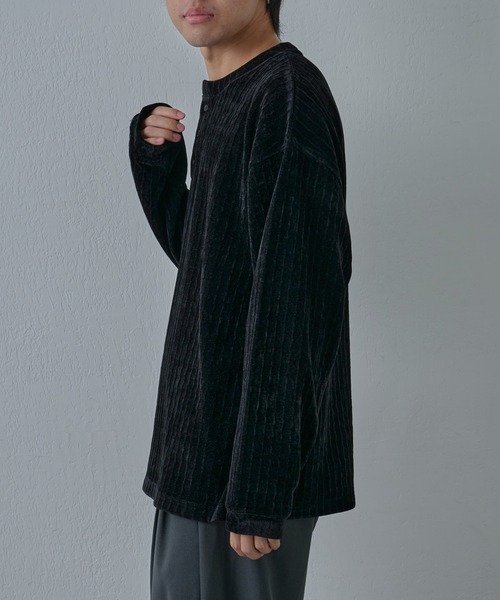 COLONY 2139（コロニートゥーワンスリーナイン）の「シャギージャガードヘンリーネックプルオーバー（Tシャツ/カットソー・メンズ・ホワイト/ブラック・LARGE/MEDIUM）」の9枚目の写真