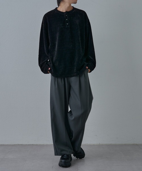 COLONY 2139（コロニートゥーワンスリーナイン）の「シャギージャガードヘンリーネックプルオーバー（Tシャツ/カットソー・メンズ・ホワイト/ブラック・LARGE/MEDIUM）」の15枚目の写真