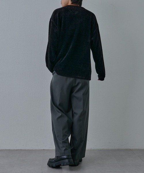 COLONY 2139（コロニートゥーワンスリーナイン）の「シャギージャガードヘンリーネックプルオーバー（Tシャツ/カットソー・メンズ・ホワイト/ブラック・LARGE/MEDIUM）」の17枚目の写真