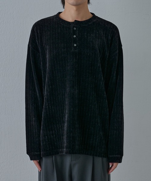 COLONY 2139（コロニートゥーワンスリーナイン）の「シャギージャガードヘンリーネックプルオーバー（Tシャツ/カットソー・メンズ・ホワイト/ブラック・LARGE/MEDIUM）」の19枚目の写真