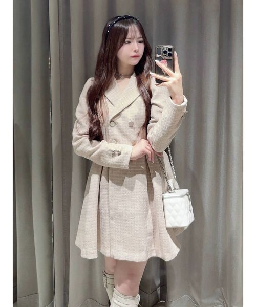 EATME（イートミー）の「ダブルジャケットライクワンピース（ワンピース・レディース・ピンク/ブラック/ネイビー・MEDIUM/SMALL）」の19枚目の写真