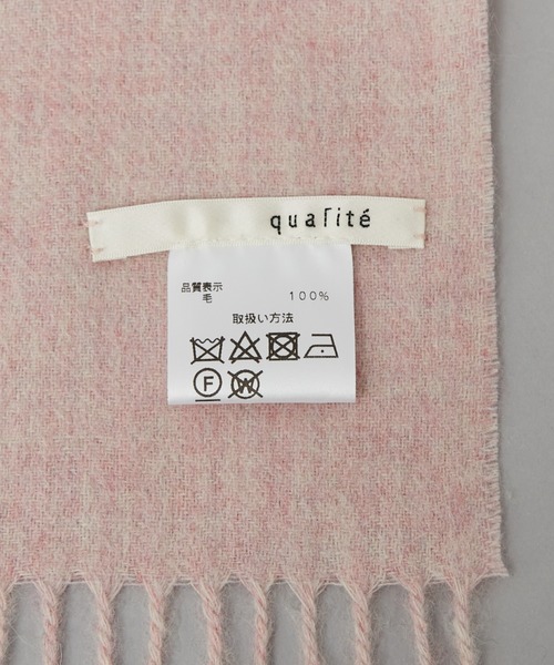 qualite（カリテ）の「メランジウールカラーストール（マフラー・レディース・セージグリーン/ピンクベージュ・フリー）」の20枚目の写真