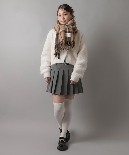 SPINNS（スピンズ）の「トーンチェック大判ストール（ストール/ショール・レディース・ブラウン/ピンク/グリーン/ブルー・ONESIZE）」の10枚目の写真