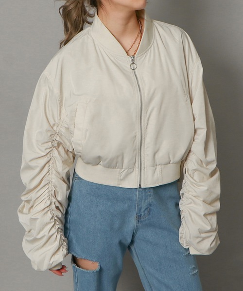 GORGE(ゴージ)の「ドロストMA-1(MA-1・レディース・アイボリー/ブラック・F)」の16枚目の写真