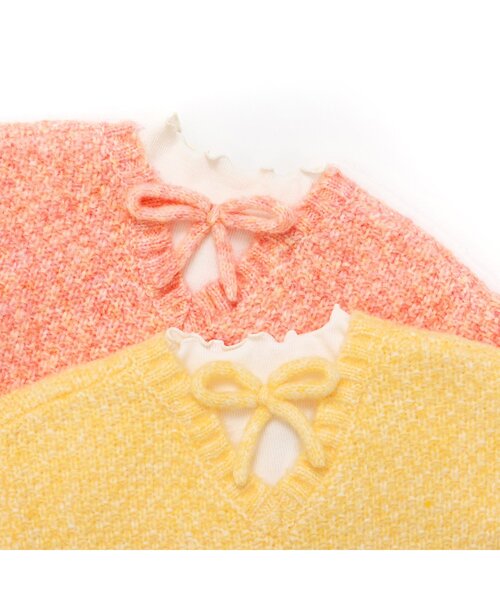 BREEZE（ブリーズ）の「【2Pセット】メランジニット（ニット/セーター・キッズ・イエロー/ピンク・140/120/100/90）」の8枚目の写真