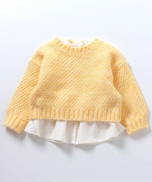 BREEZE（ブリーズ）の「【2Pセット】メランジニット（ニット/セーター・キッズ・イエロー/ピンク・140/120/100/90）」の16枚目の写真