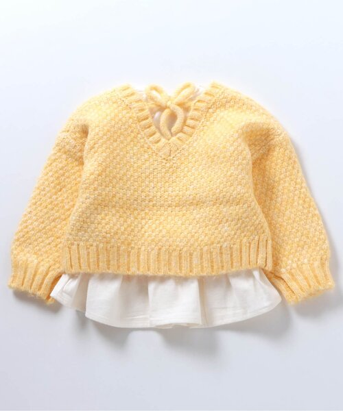 BREEZE（ブリーズ）の「【2Pセット】メランジニット（ニット/セーター・キッズ・イエロー/ピンク・140/120/100/90）」の17枚目の写真