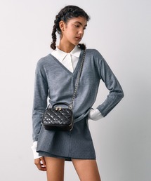 CHARLES & KEITH Duo シルバー キルティング パーティーバッグ CHARLES & KEITH｜チャールズ＆キースのバッグ（キルティング