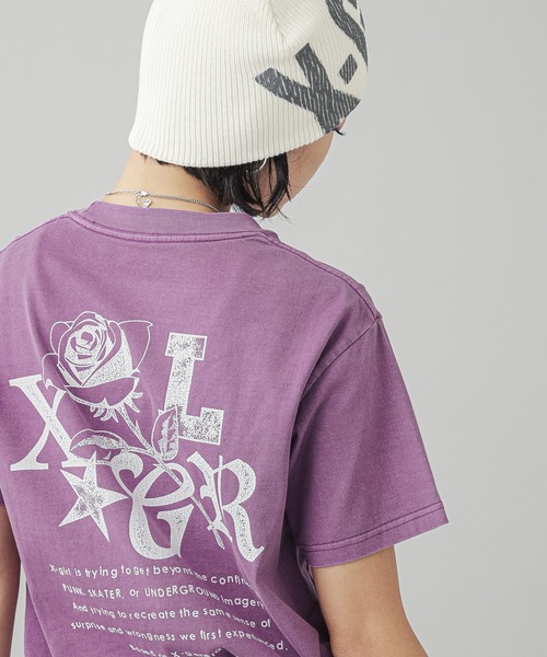 ROSE LOGO FADED S/S TEE（Tシャツ/カットソー）｜X-girl