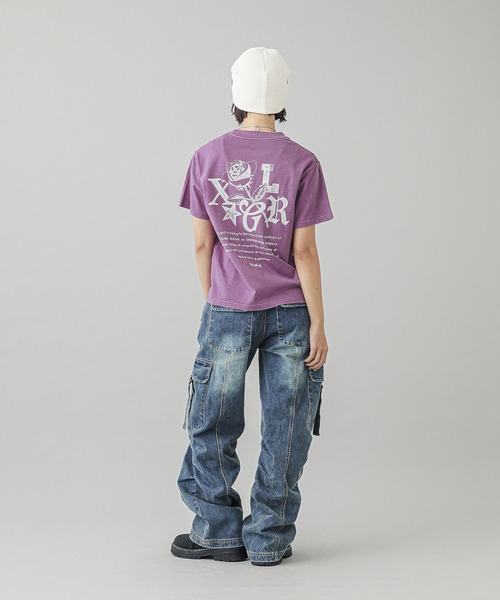 ROSE LOGO FADED S/S TEE（Tシャツ/カットソー）｜X-girl