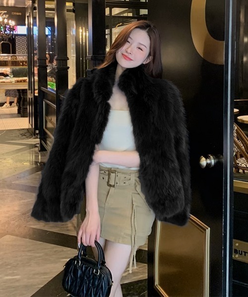 Miniministore(ミニミニストア)の「フェイクファージャケット ファーコート冬(ブルゾン・レディース・モカ/ベージュ/ブラック・M/L/S)」の17枚目の写真