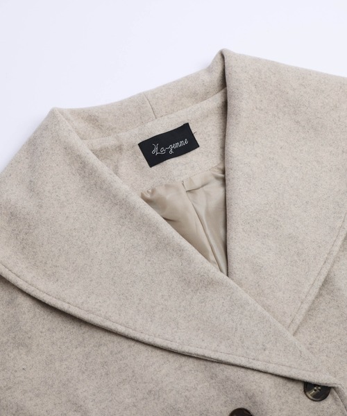 AMELY(エミリー)の「ウールライク セーラーカラージャケット(ピーコート・レディース・ブラック/グレー/ベージュ・フリー)」の17枚目の写真