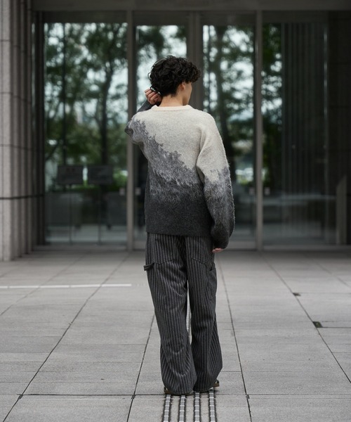 kutir（クティール）の「CURVE PAINTER STRIPE SLACKS PANTS/カーブペインターストライプパンツ（その他パンツ・メンズ・ベージュ/チャコールグレー・LARGE/MEDIUM/SMALL）」の6枚目の写真