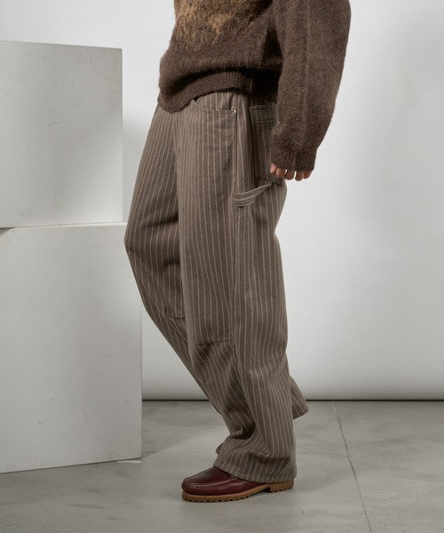 kutir（クティール）の「CURVE PAINTER STRIPE SLACKS PANTS/カーブペインターストライプパンツ（その他パンツ・メンズ・ベージュ/チャコールグレー・LARGE/MEDIUM/SMALL）」の13枚目の写真