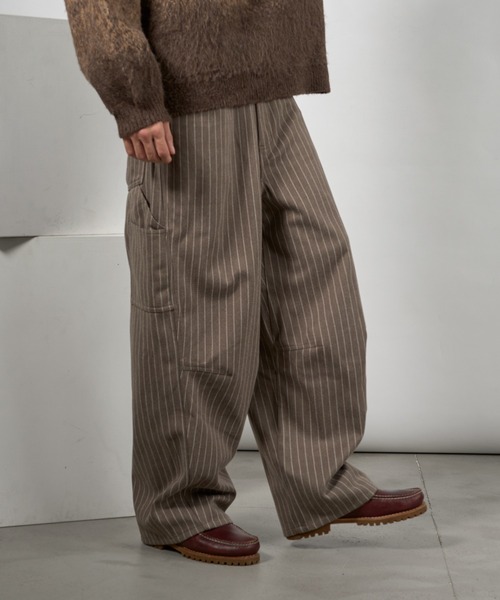 kutir（クティール）の「CURVE PAINTER STRIPE SLACKS PANTS/カーブペインターストライプパンツ（その他パンツ・メンズ・ベージュ/チャコールグレー・LARGE/MEDIUM/SMALL）」の18枚目の写真