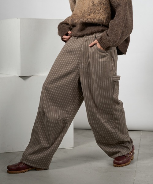 kutir（クティール）の「CURVE PAINTER STRIPE SLACKS PANTS/カーブペインターストライプパンツ（その他パンツ・メンズ・ベージュ/チャコールグレー・LARGE/MEDIUM/SMALL）」の19枚目の写真