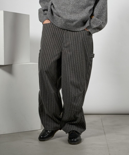 kutir（クティール）の「CURVE PAINTER STRIPE SLACKS PANTS/カーブペインターストライプパンツ（その他パンツ・メンズ・ベージュ/チャコールグレー・LARGE/MEDIUM/SMALL）」の20枚目の写真