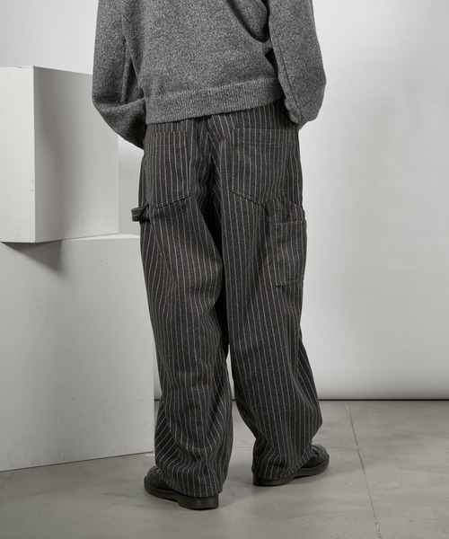 kutir（クティール）の「CURVE PAINTER STRIPE SLACKS PANTS/カーブ