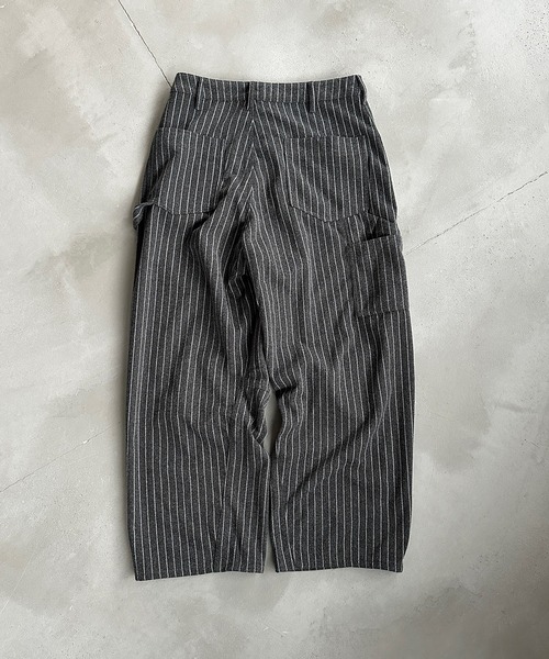 パンツ LGB black stripe cropped trousers Y2K LGB black stripe