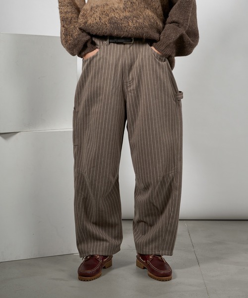 CURVE PAINTER STRIPE SLACKS PANTS/カーブペインターストライプ
