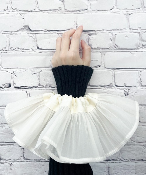 RUBY AND YOU（ルビーアンドユー）の「［select］ビッグシュシュ（シュシュ・レディース・ブラック/アイボリー・FREE）」の6枚目の写真