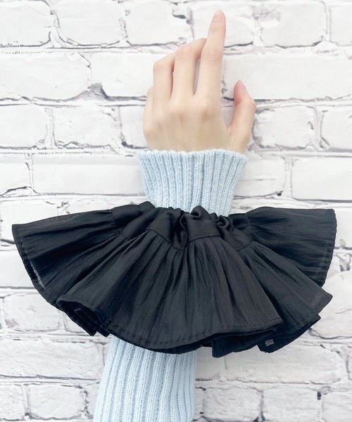 RUBY AND YOU（ルビーアンドユー）の「［select］ビッグシュシュ（シュシュ・レディース・ブラック/アイボリー・FREE）」の10枚目の写真