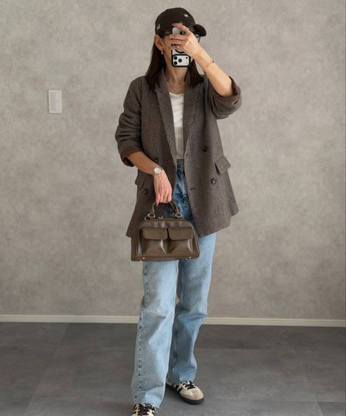 セール】ガンクラブチェックオーバーサイズダブルジャケット