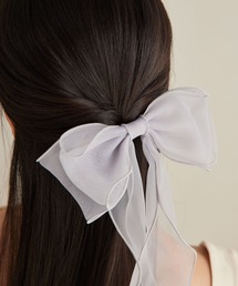 vacanza（ヴァカンザ）の「vacanza ふわっとゆれるロングリボン．ヘアクリップ（バレッタ/ヘアクリップ）」