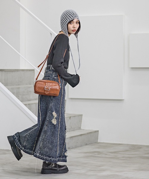 PAGEBOY(ページボーイ)の「【前後着用可能】2WAYレースアップニットプルオーバー(ニット/セーター・レディース・グレー/オフホワイト/ブラック/ブルー・FREE)」の14枚目の写真